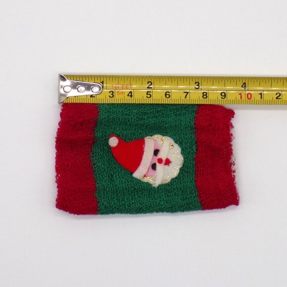 VTG Christmas Santa Coasters Chadwick Miller Knit Felt Koozies Set 6 Japan 60s - Picture 13 of 13